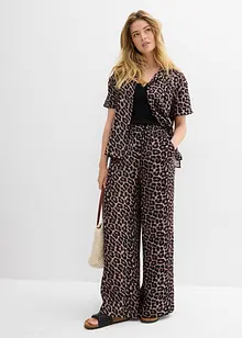 Pantalon palazzo en gaze de coton, bonprix