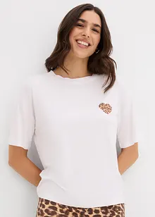 Verkürztes Shirt mit überschnittener Schulter, bonprix