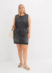Jupe en jean à fermeture décalée asymétrique, bonprix