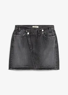 Jeansrock mit asymmetrischem Bund, bonprix
