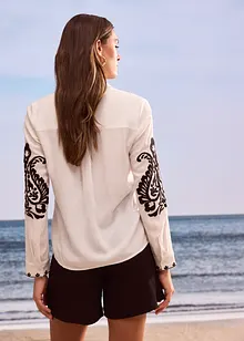 Chemisier brodé en viscose mélangée, bonprix