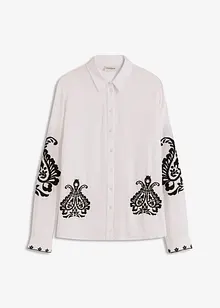 Chemisier brodé en viscose mélangée, bonprix