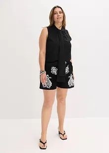 Short brodé en viscose mélangée, bonprix