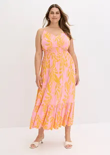 Robe imprimée en viscose à fines bretelles, bonprix