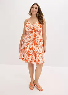 Robe imprimée en viscose à fines bretelles, bonprix