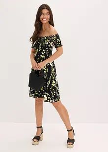Robe col Bardot en jersey viscose, bonprix
