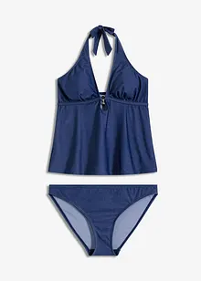 Tankini (ens. 2 pces) aspect jean, bonprix