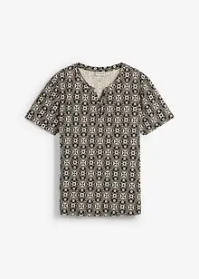 T-shirt col tunisien 100% coton, bonprix