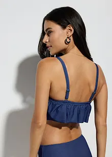 Haut de bikini brassière, aspect jean, bonprix