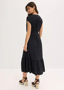 Hemdblusenkleid aus fließender Viscose, bonprix