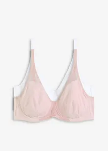 Lot de 2 soutiens-gorge avec armatures et coton doux, bonprix