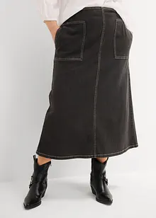 Jeansrock Mid Waist, Midilänge, bonprix