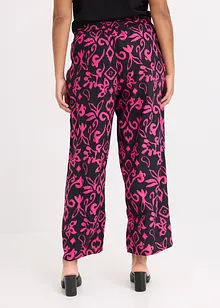 Pantalon large et imprimé en viscose fluide, bonprix