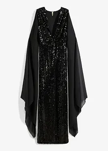 Paillettenkleid mit langen Chiffon-Ärmeln, bonprix
