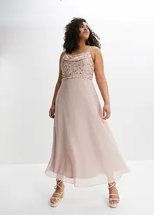 Trägerkleid mit Paillettenstickerei, bonprix