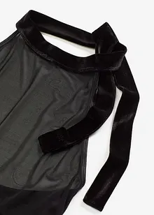 Neckholderkleid mit Samt, bonprix