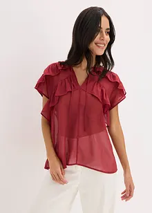 Chiffonbluse mit Volants, bonprix