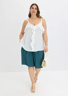 Top à bretelles fines en satin brillant, bonprix