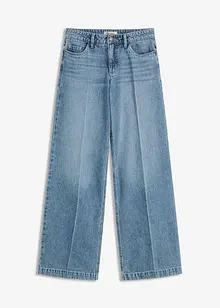 Wide-Leg-Jeans Mid Waist, Low Stretch Full Length, bonprix