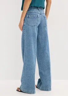 Wide-Leg-Jeans Mid Waist, Low Stretch Full Length, bonprix