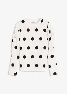 T-shirt manches longues en crêpe texturé, bonprix