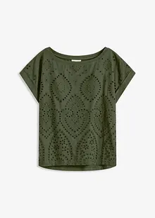 Shirt mit Lochspitze, bonprix