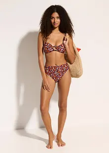 Highwaist-Bikinihose mit hohem Beinausschnitt, bonprix