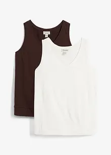 Tanktop aus reiner Bio-Baumwolle (2er Pack), bonprix