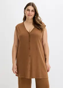Gilet long en fine maille, bonprix