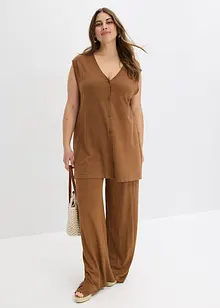 Gilet long en fine maille, bonprix