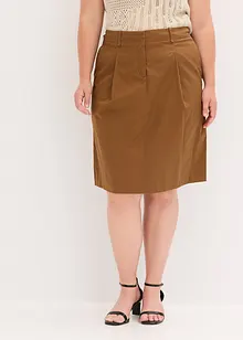 Jupe midi en popeline de coton, bonprix