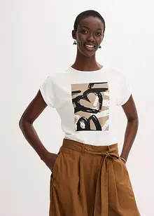 Shirt mit Viskose und Glitzersteinen, bonprix