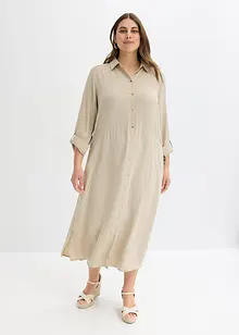 Hemdblusenkleid mit Leiterspitze, bonprix