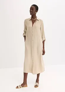Hemdblusenkleid mit Leiterspitze, bonprix