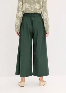Pantalon en popeline de coton et ceinture (ens. 2 pces), bonprix