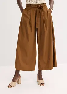 Hose aus Baumwoll-Popeline und Gürtel (2-tlg.Set), bonprix