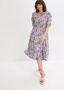 Robe en jersey avec lien à nouer à l’encolure, bonprix