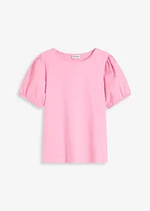 Jerseyshirt mit Ärmeln aus Baumwollpopeline, bonprix