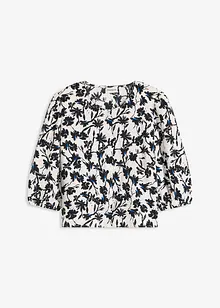 Chemisier manches courtes en tissu texturé, bonprix