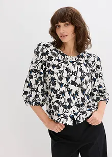 Chemisier manches courtes en tissu texturé, bonprix