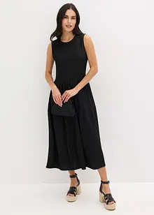 Midikleid aus strukturiertem Jersey mit Ausschnitt am Rücken, bonprix