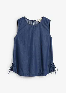Jeans-Blusentop aus Bio-Baumwolle, bonprix
