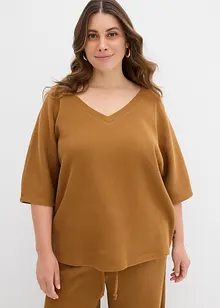 T-shirt gaufré 100% coton, bonprix