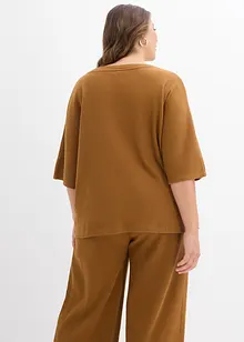 T-shirt gaufré 100% coton, bonprix