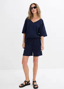 T-shirt gaufré 100% coton, bonprix