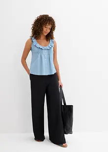 Jeans-Blusentop aus Bio-Baumwolle, bonprix