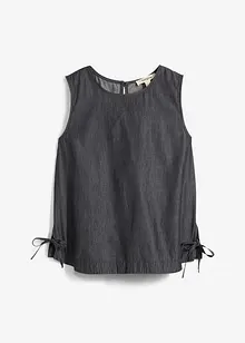 Jeans-Blusentop aus Bio-Baumwolle, bonprix