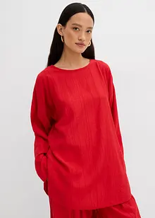 Oversized Tunikabluse aus strukturiertem Crinkle-Viskose-Mix, bonprix