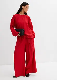Palazzo-Hose aus strukturiertem Crinkle-Viskose-Mix, bonprix
