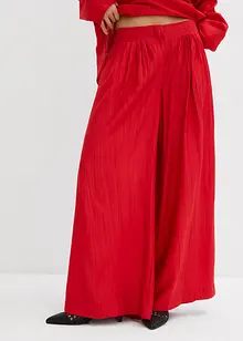 Palazzo-Hose aus strukturiertem Crinkle-Viskose-Mix, bonprix